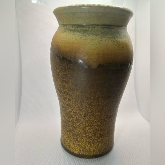 Vintage Lakeside Pottery handmade ceramic pottery brown & green vase art pottery - Picture 2 of 6